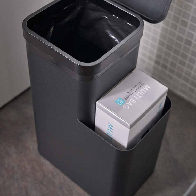 収納付きトイレポット タワー 山崎実業 tower ホワイト/ブラック 5232 5233 タワーシリーズ