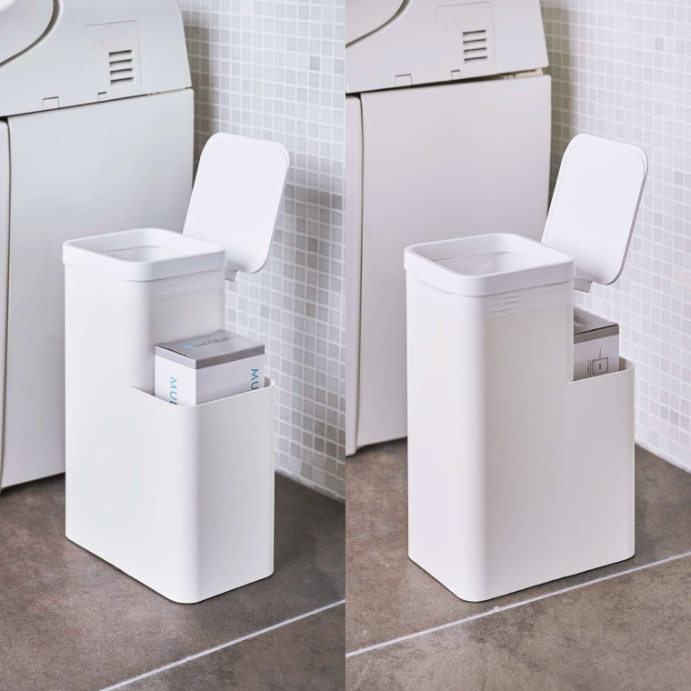 収納付きトイレポット タワー 山崎実業 tower ホワイト/ブラック 5232 5233 タワーシリーズ