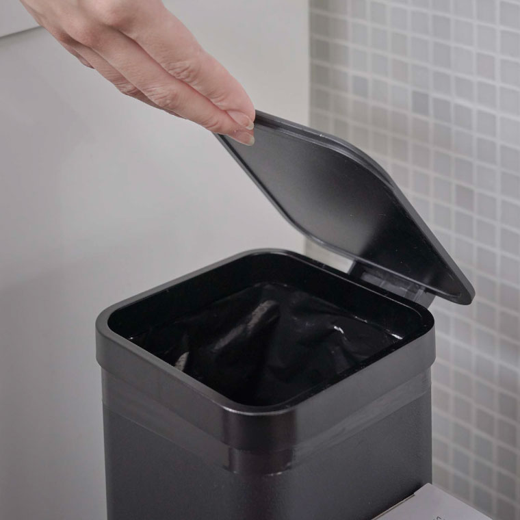 収納付きトイレポット タワー 山崎実業 tower ホワイト/ブラック 5232 5233 タワーシリーズ