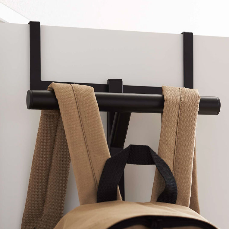 ランドセルラック ランドセル＆リュックハンガー２段 タワー 山崎実業 tower ランドセル＆リュックハンガー2段 ホワイト/ブラック 5242 5243 タワーシリーズ