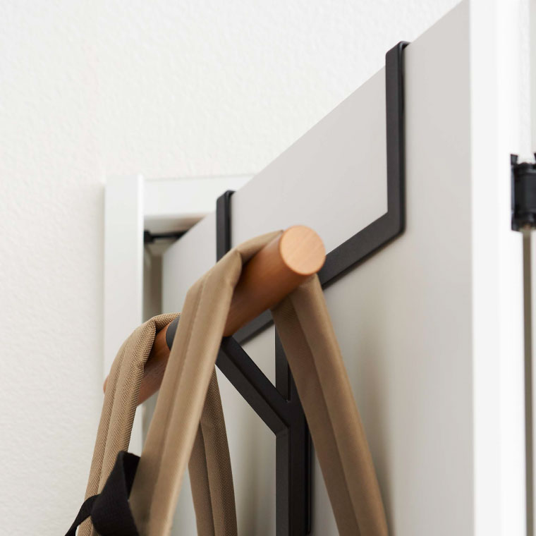 ランドセルラック ランドセル＆リュックハンガー２段 リン 山崎実業 rin ブラウン/ナチュラル 5244 5245 タワーシリーズ