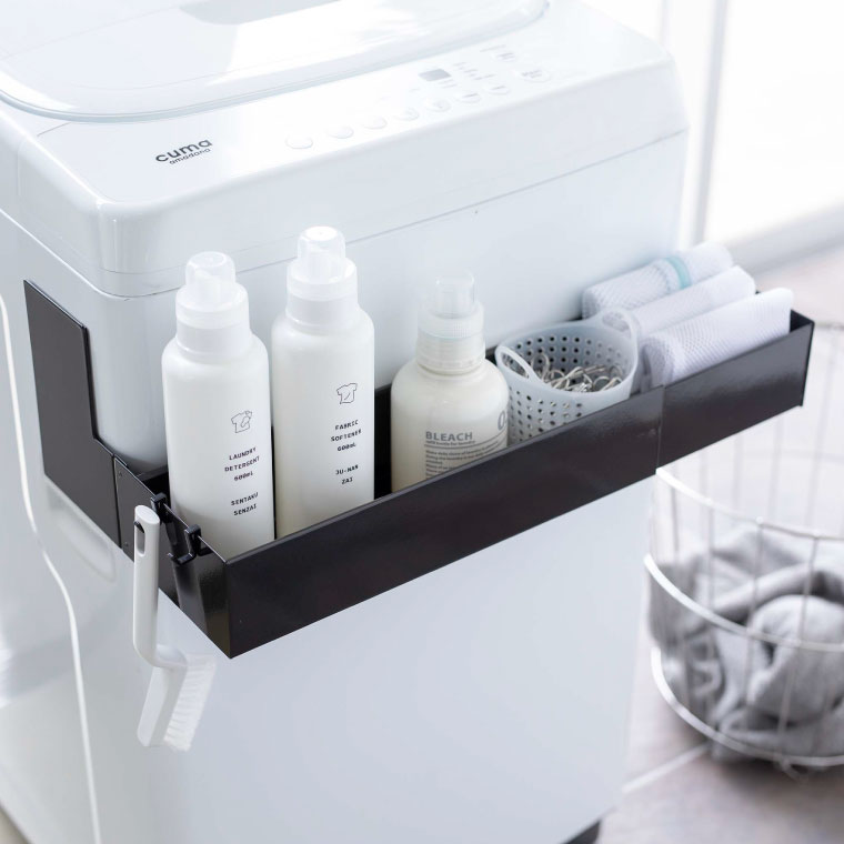 マグネット伸縮洗濯機ラック タワー 山崎実業 tower ホワイト/ブラック 5272 5273 タワーシリーズ マグネット