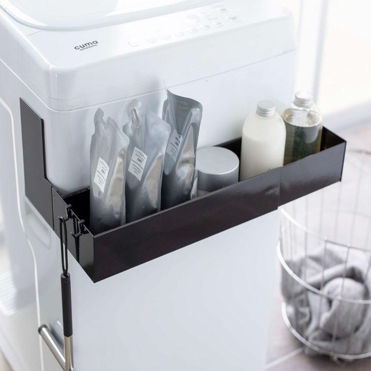 マグネット伸縮洗濯機ラック タワー 山崎実業 tower ホワイト/ブラック 5272 5273 タワーシリーズ マグネット