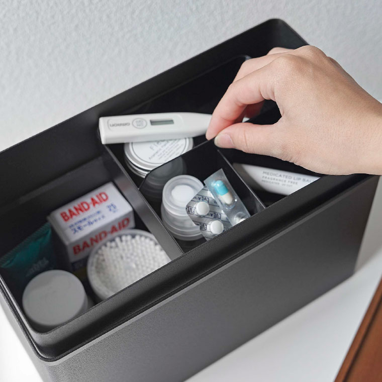 救急箱 タワー 山崎実業 tower ホワイト/ブラック 5288 5289 タワーシリーズ