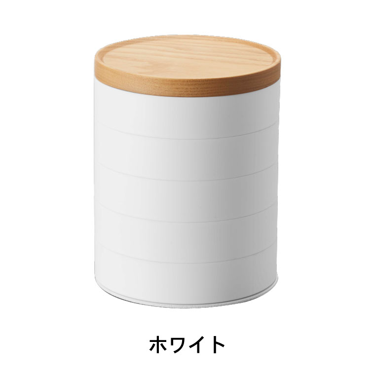 蓋付きアクセサリートレー ５段 トスカ 山崎実業 tosca ホワイト 5312 タワーシリーズ