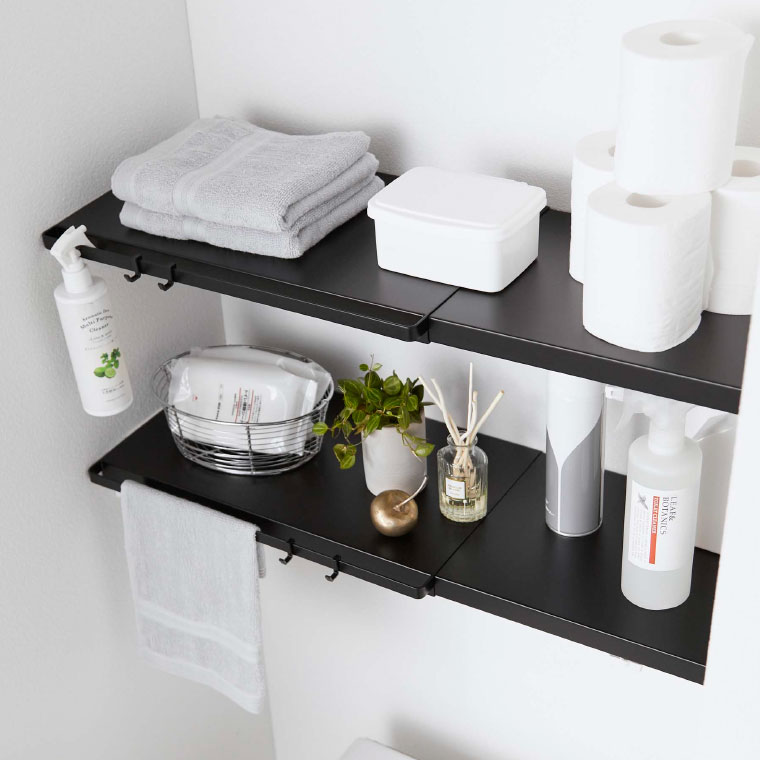 8/15 テレビで紹介されました 伸縮 つっぱり棒用棚板 Ｓ タワー 山崎実業 tower ホワイト/ブラック 5320 5321 タワーシリーズ