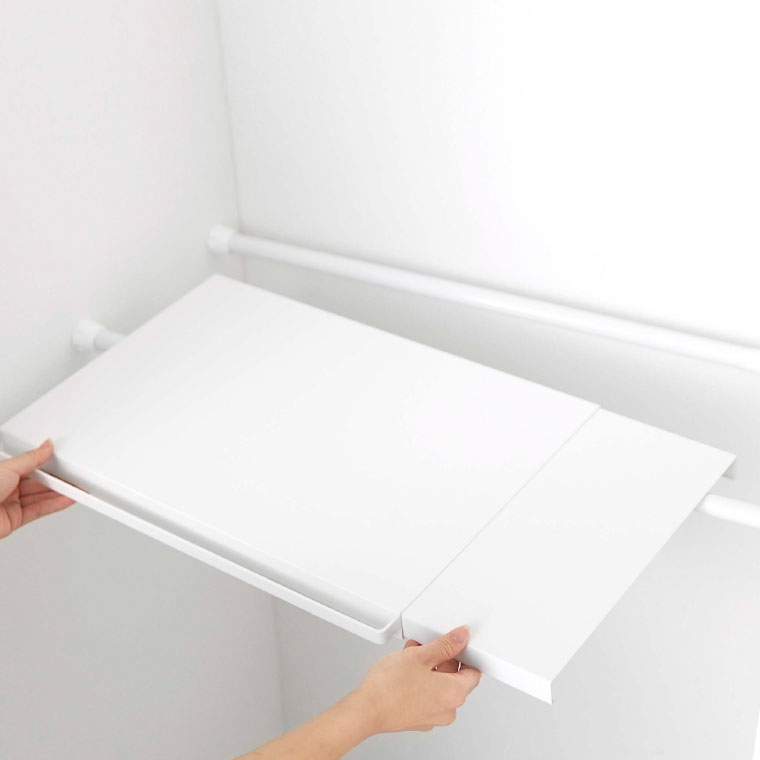 伸縮 つっぱり棒用棚板 Ｌ タワー 山崎実業 tower ホワイト/ブラック 5322 5323 タワーシリーズ