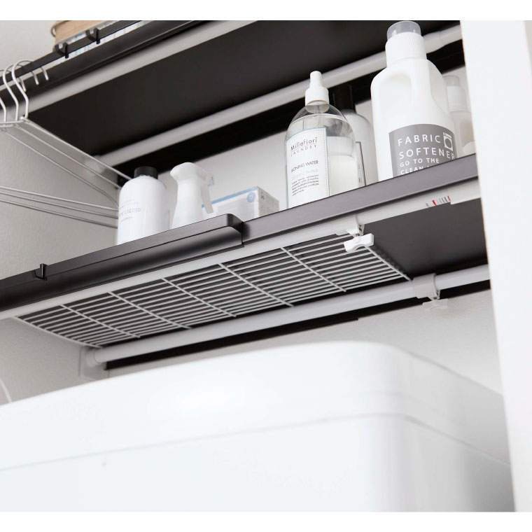 伸縮 つっぱり棒用棚板 Ｌ タワー 山崎実業 tower ホワイト/ブラック 5322 5323 タワーシリーズ