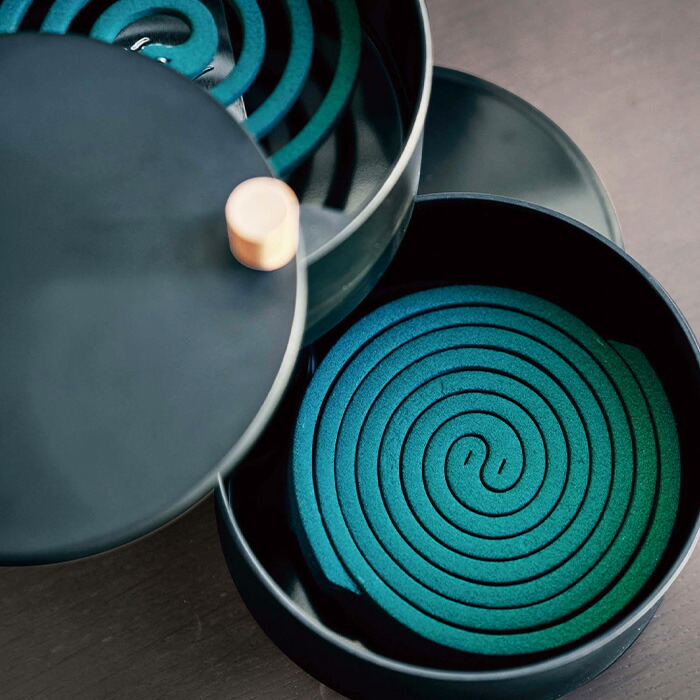 収納トレー付き蚊遣り タワー 山崎実業 tower 蚊取り線香ホルダー ホワイト/ブラック 5343 5344 towerシリーズ