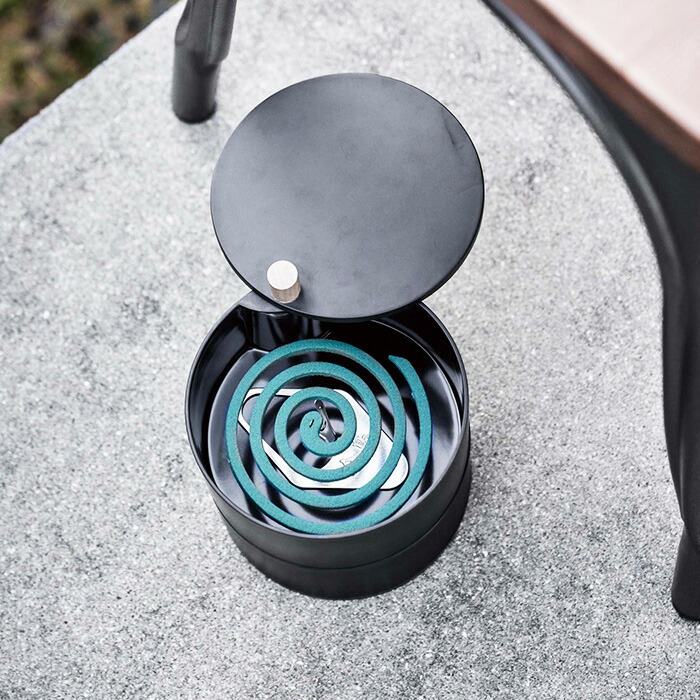 収納トレー付き蚊遣り タワー 山崎実業 tower 蚊取り線香ホルダー ホワイト/ブラック 5343 5344 towerシリーズ