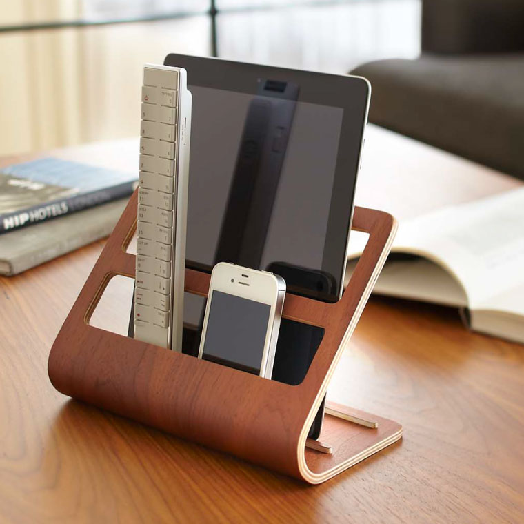 タブレット＆リモコンラック リン 山崎実業 RIN ブラウン/ナチュラル 7324 7325 タワーシリーズ