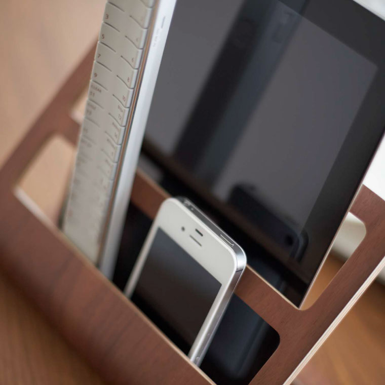 タブレット＆リモコンラック リン 山崎実業 RIN ブラウン/ナチュラル 7324 7325 タワーシリーズ