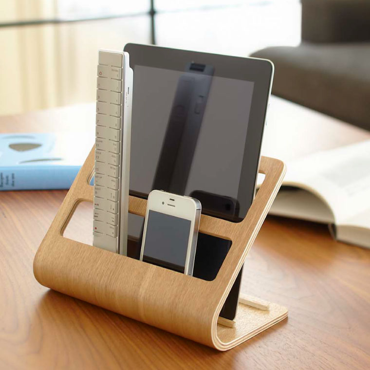 タブレット＆リモコンラック リン 山崎実業 RIN ブラウン/ナチュラル 7324 7325 タワーシリーズ