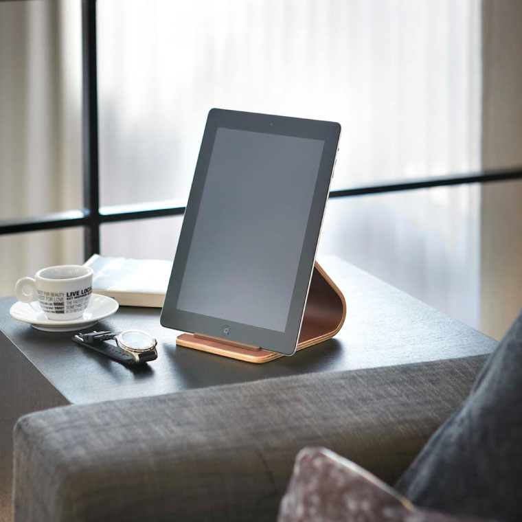 タブレットスタンド リン 山崎実業 RIN ブラウン/ナチュラル 7326 7327 タワーシリーズ