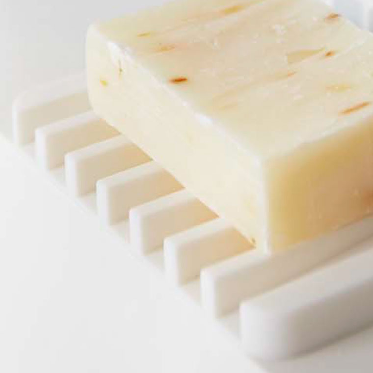 ソープトレー フロー 山崎実業 石鹸置き ホワイト/ブラック 7395 7398 タワーシリーズ