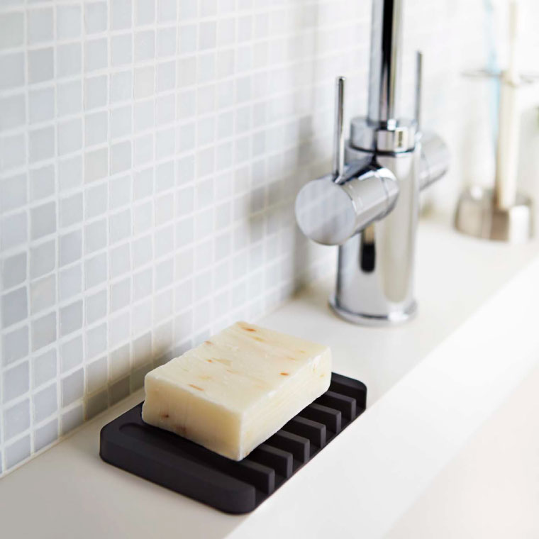ソープトレー フロー 山崎実業 石鹸置き ホワイト/ブラック 7395 7398 タワーシリーズ