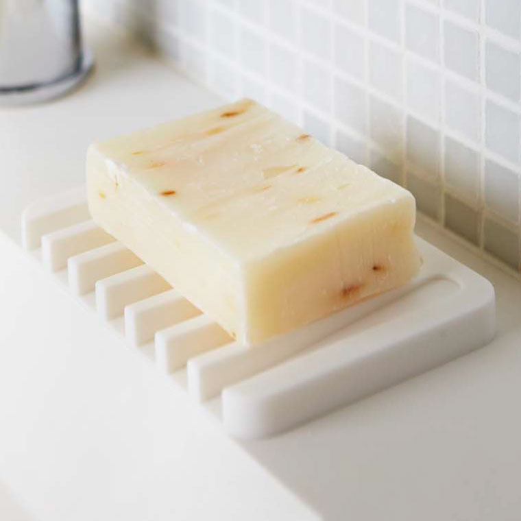 ソープトレー フロー 山崎実業 石鹸置き ホワイト/ブラック 7395 7398 タワーシリーズ