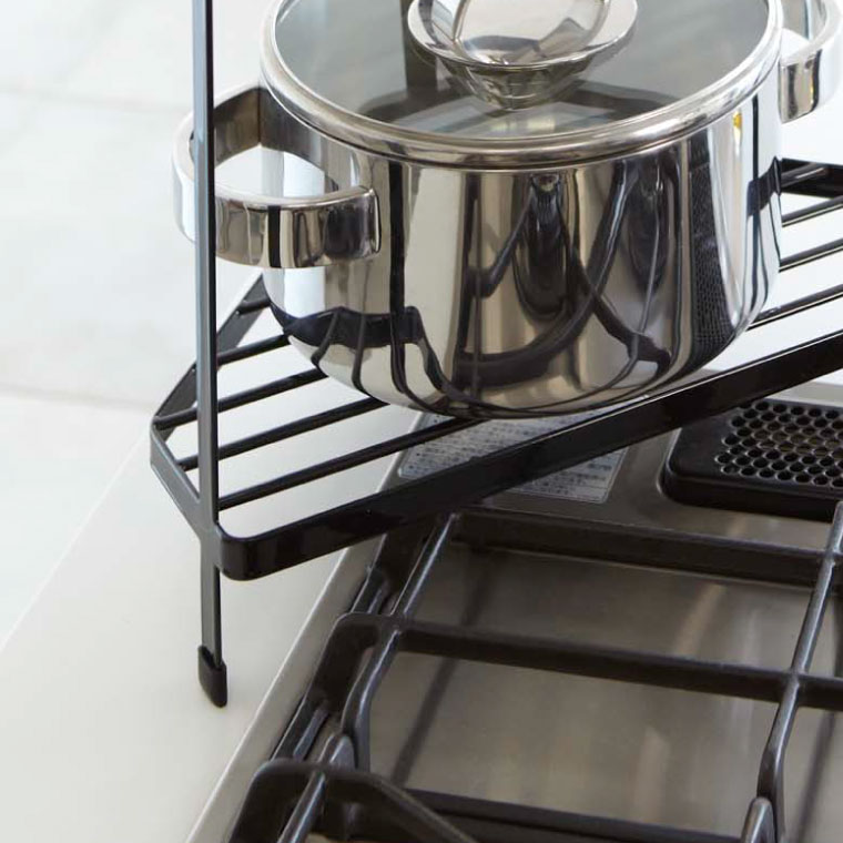 キッチンコーナーラック タワー 山崎実業 tower ホワイト/ブラック 7453 7454 タワーシリーズ