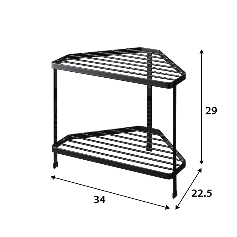 キッチンコーナーラック タワー 山崎実業 tower ホワイト/ブラック 7453 7454 タワーシリーズ