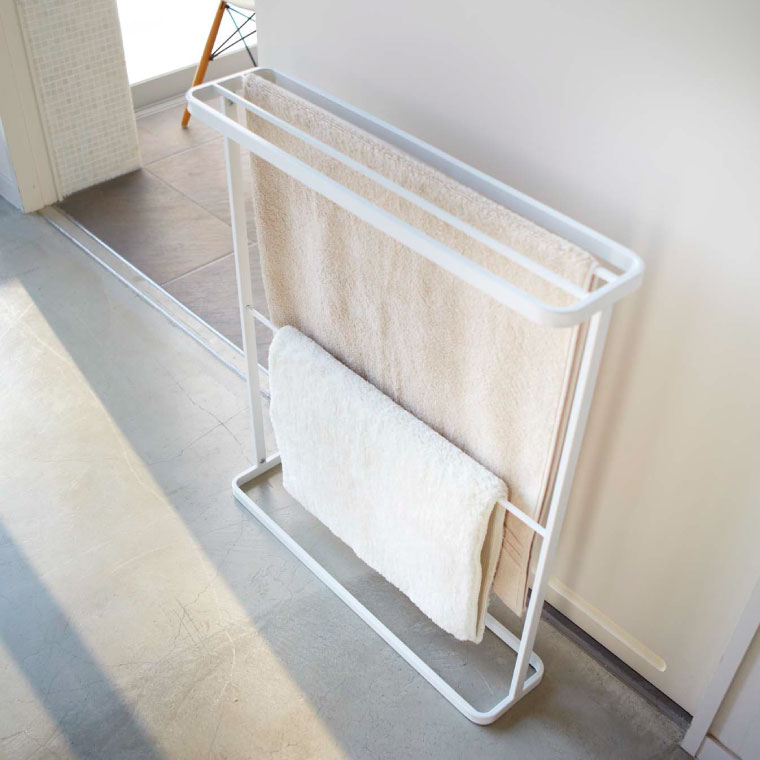 バスタオルハンガー タワー 山崎実業 tower ホワイト/ブラック 7465 7466 タワーシリーズ