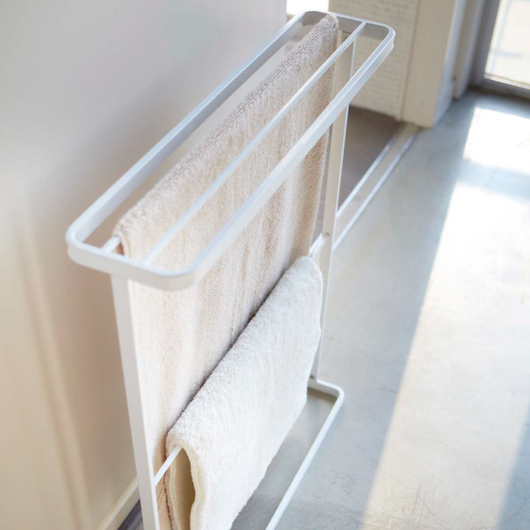 バスタオルハンガー タワー 山崎実業 tower ホワイト/ブラック 7465 7466 タワーシリーズ