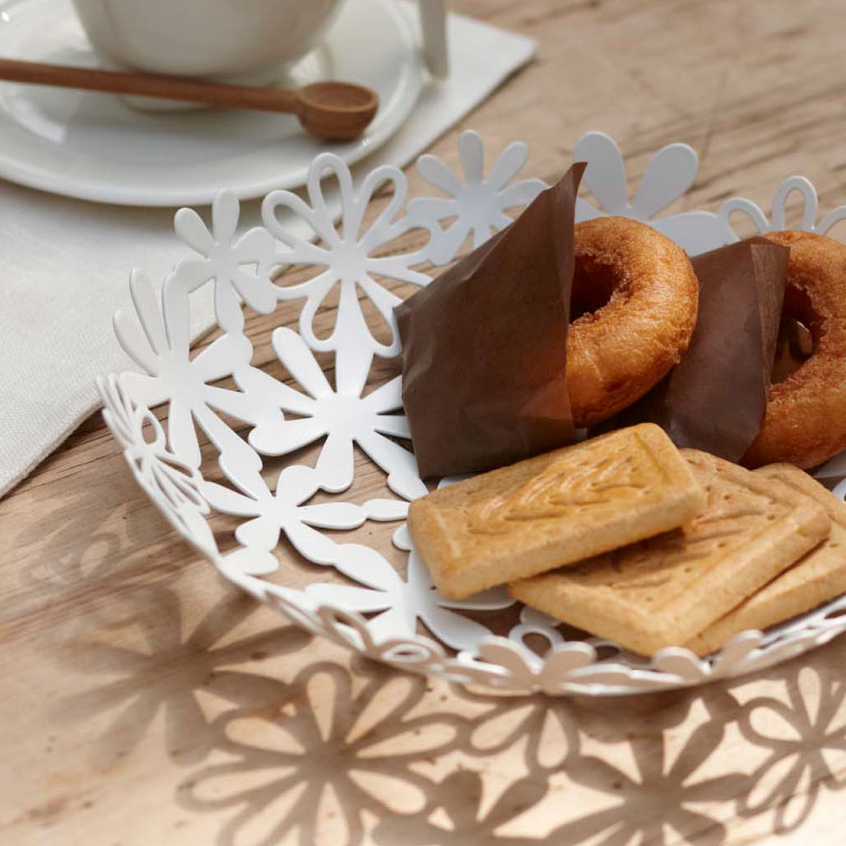 フラワーバスケット Ｓ 山崎実業 ホワイト 7472 タワーシリーズ