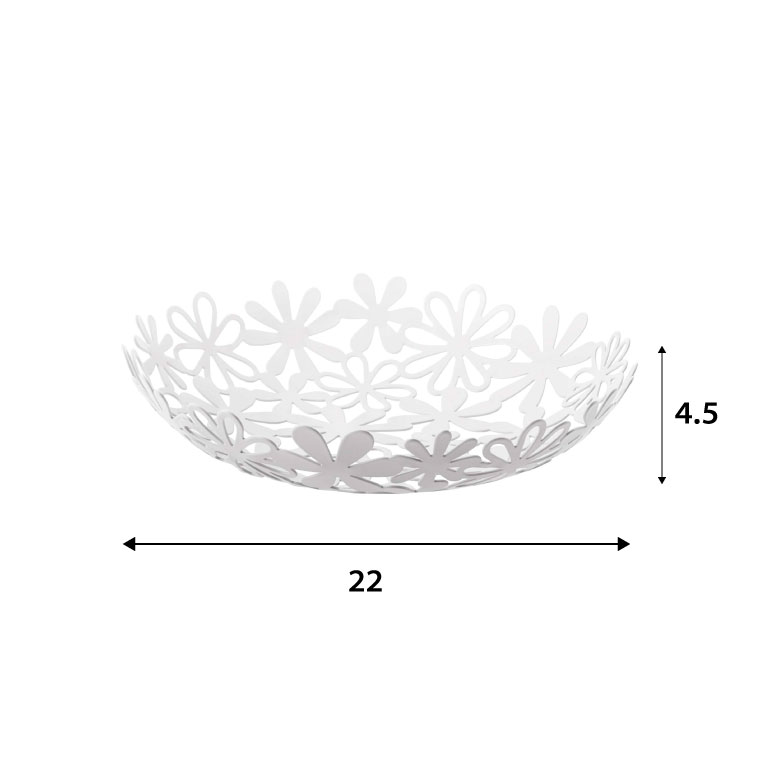 フラワーバスケット Ｓ 山崎実業 ホワイト 7472 タワーシリーズ