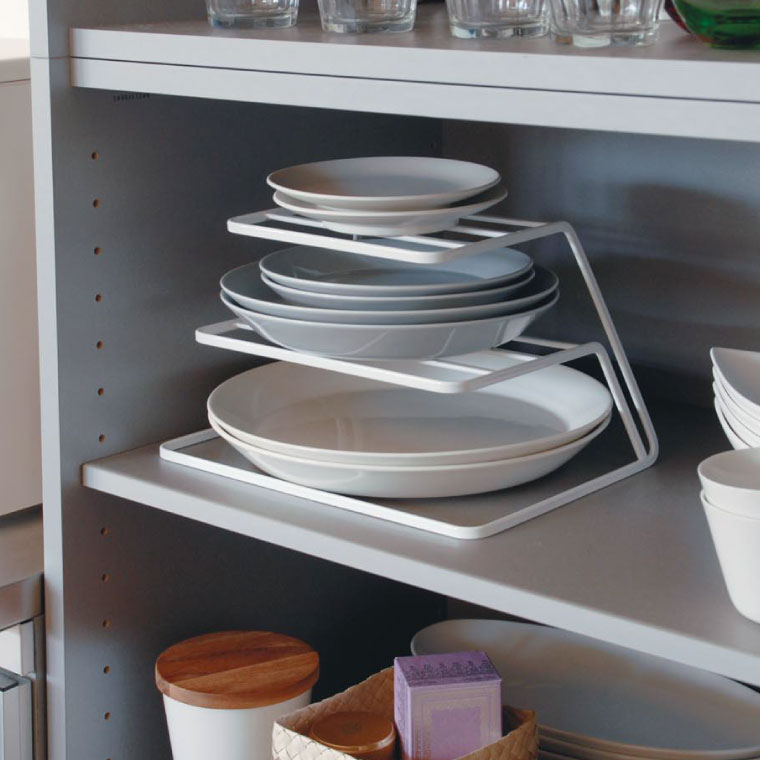 ディッシュストレージ ３段 タワー 山崎実業 tower ホワイト/ブラック 7509 7510 タワーシリーズ