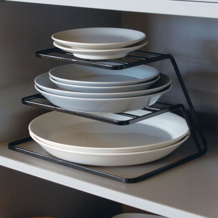 ディッシュストレージ ３段 タワー 山崎実業 tower ホワイト/ブラック 7509 7510 タワーシリーズ