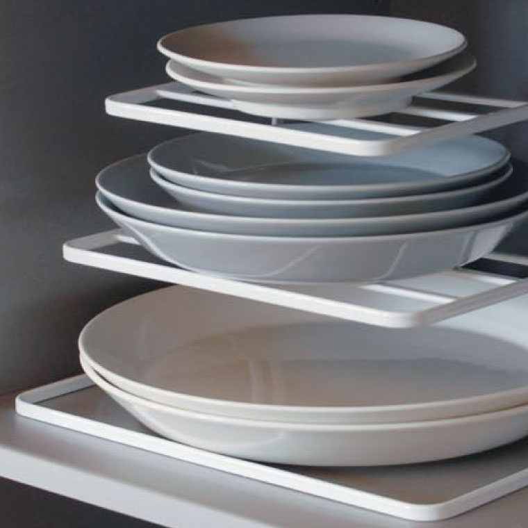 ディッシュストレージ ３段 タワー 山崎実業 tower ホワイト/ブラック 7509 7510 タワーシリーズ