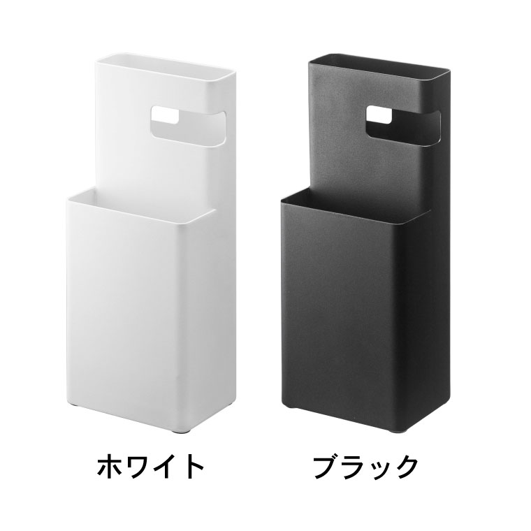 フローリングワイパースタンド デュオ 山崎実業 Duo 掃除用具入れ ホワイト/ブラック 7579 7580