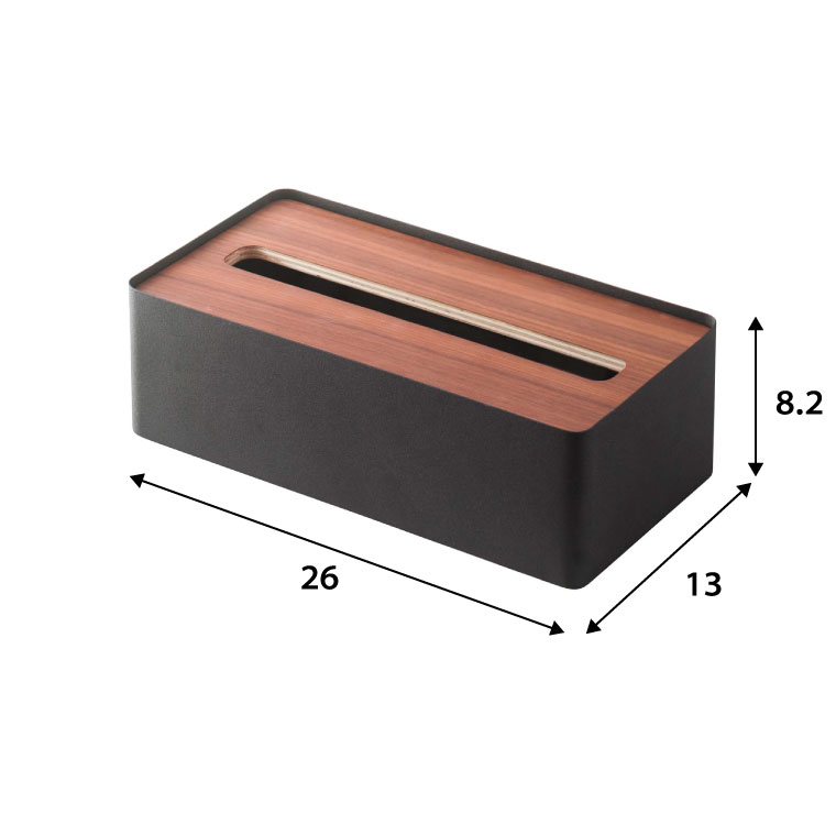 蓋付きティッシュケース Ｌ リン 2個セット 山崎実業 RIN ブラウン/ナチュラル 7729 7730