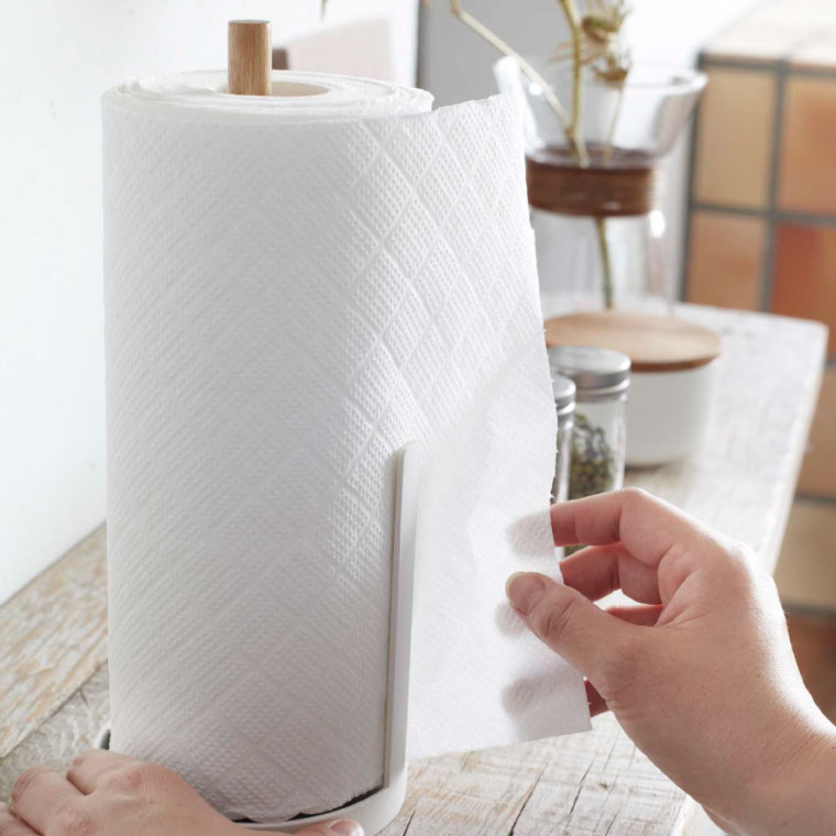 キッチンペーパーホルダー トスカ 山崎実業 tosca ホワイト 7819 タワーシリーズ