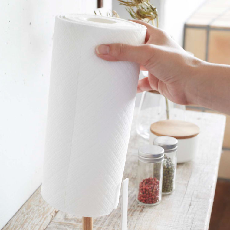 キッチンペーパーホルダー トスカ 山崎実業 tosca ホワイト 7819 タワーシリーズ