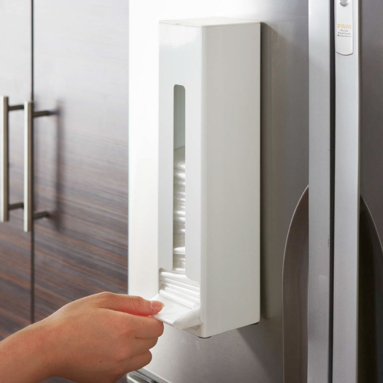 ポリ袋ストッカー タワー 山崎実業 tower ホワイト/ブラック 7839 7840 タワーシリーズ