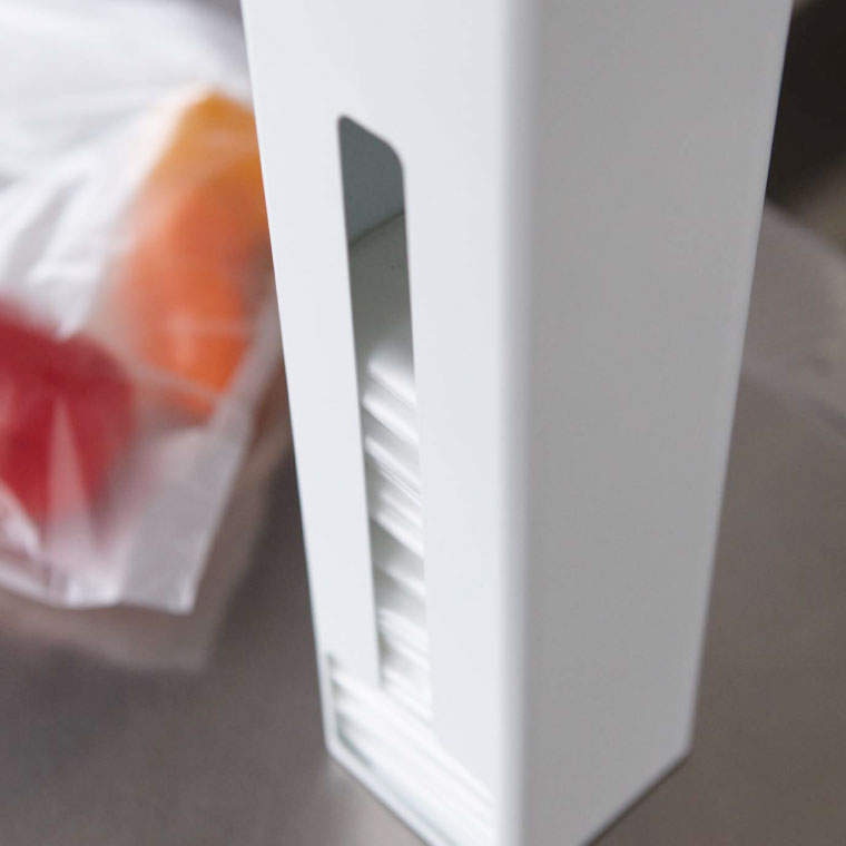 ポリ袋ストッカー タワー 山崎実業 tower ホワイト/ブラック 7839 7840 タワーシリーズ