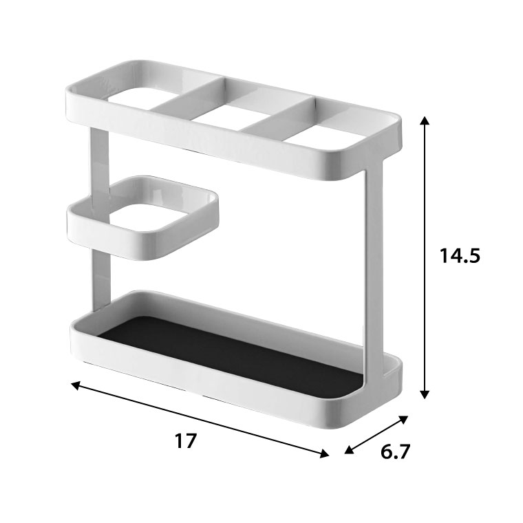 ツールスタンド ワイド タワー 山崎実業 tower 調理器具立て ホワイト/ブラック 7841 7842 タワーシリーズ