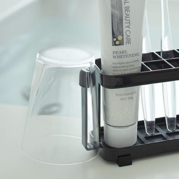 トゥースブラシスタンドワイド タワー 山崎実業 tower 歯ブラシ立て ホワイト/ブラック 7848 7849 タワーシリーズ