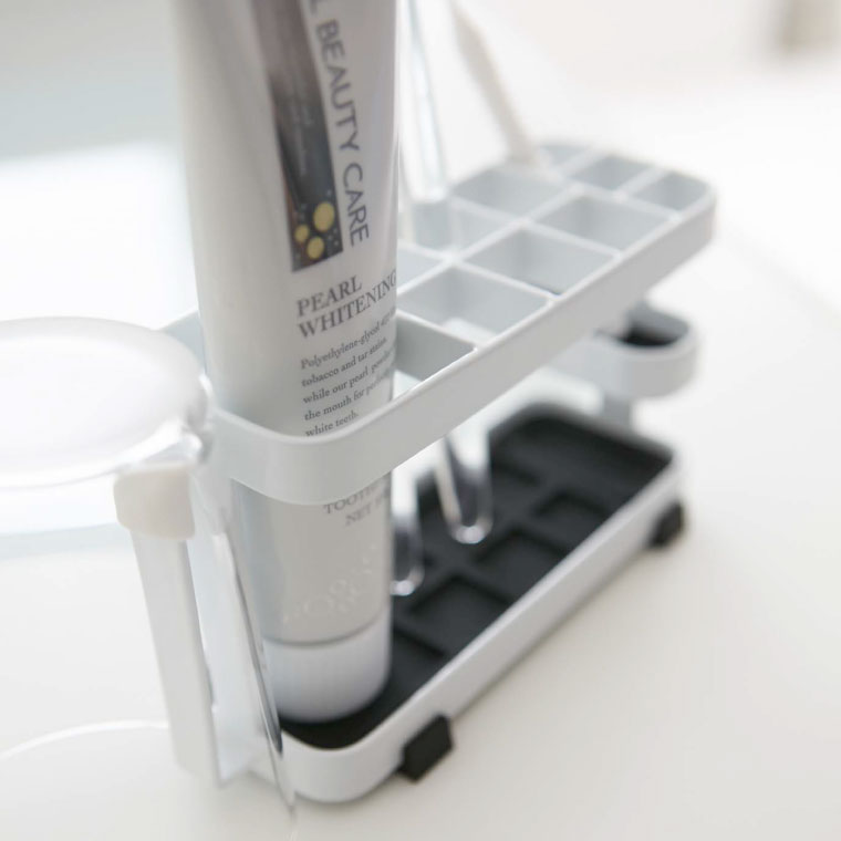 トゥースブラシスタンドワイド タワー 山崎実業 tower 歯ブラシ立て ホワイト/ブラック 7848 7849 タワーシリーズ