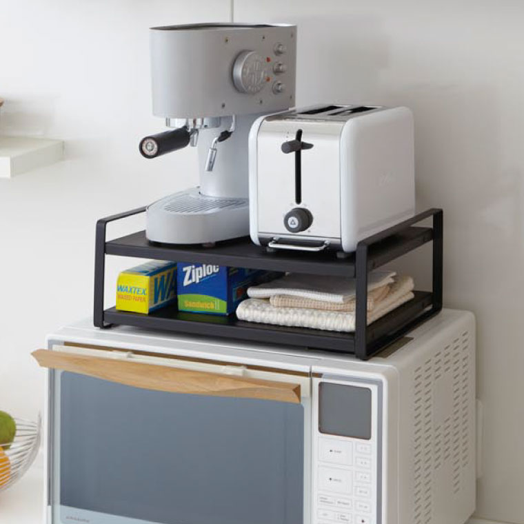 レンジ上ラック タワー 山崎実業 tower ホワイト/ブラック 7938 7939 タワーシリーズ