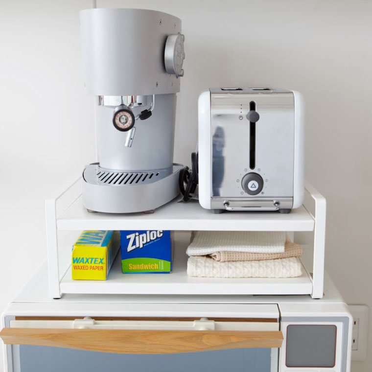 レンジ上ラック タワー 山崎実業 tower ホワイト/ブラック 7938 7939 タワーシリーズ