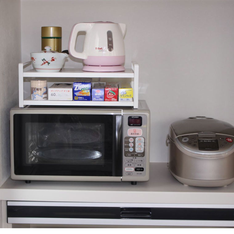 レンジ上ラック タワー 山崎実業 tower ホワイト/ブラック 7938 7939 タワーシリーズ