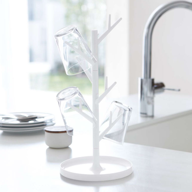 グラススタンド ブランチ 山崎実業 ホワイト 7988 タワーシリーズ