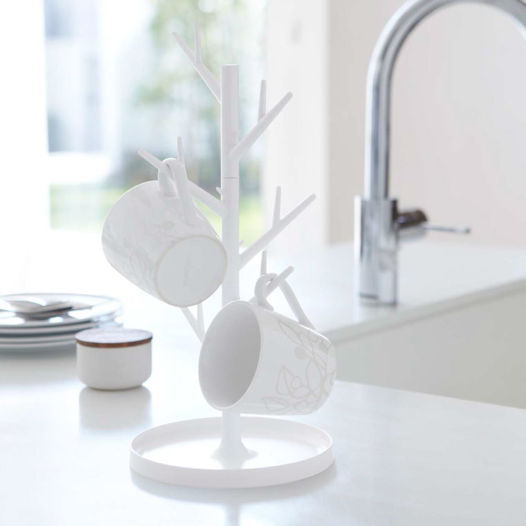 グラススタンド ブランチ 山崎実業 ホワイト 7988 タワーシリーズ