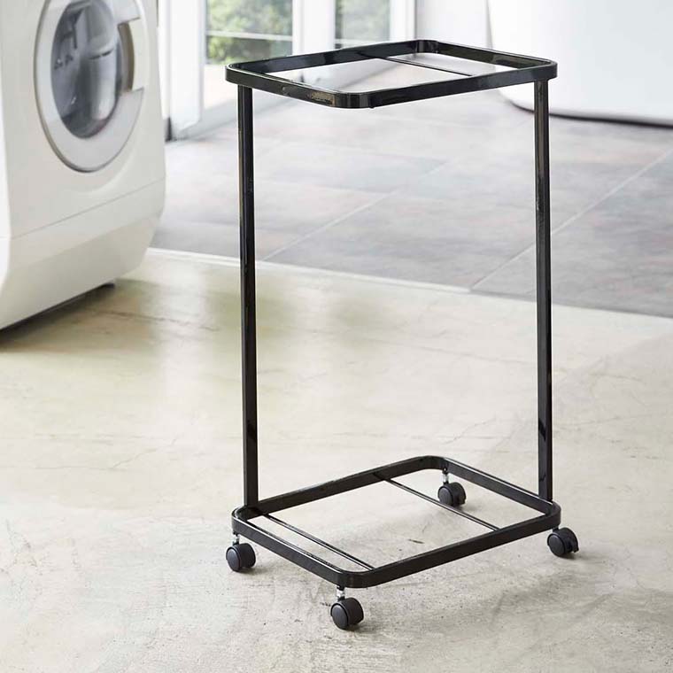 ランドリーワゴン タワー ２段 山崎実業 tower ホワイト/ブラック 3349 3350 タワーシリーズ