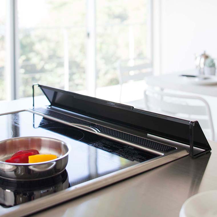 排気口カバー タワー ワイド 山崎実業 コンロカバー tower キッチン ホワイト/ブラック 3532 3533 タワーシリーズ