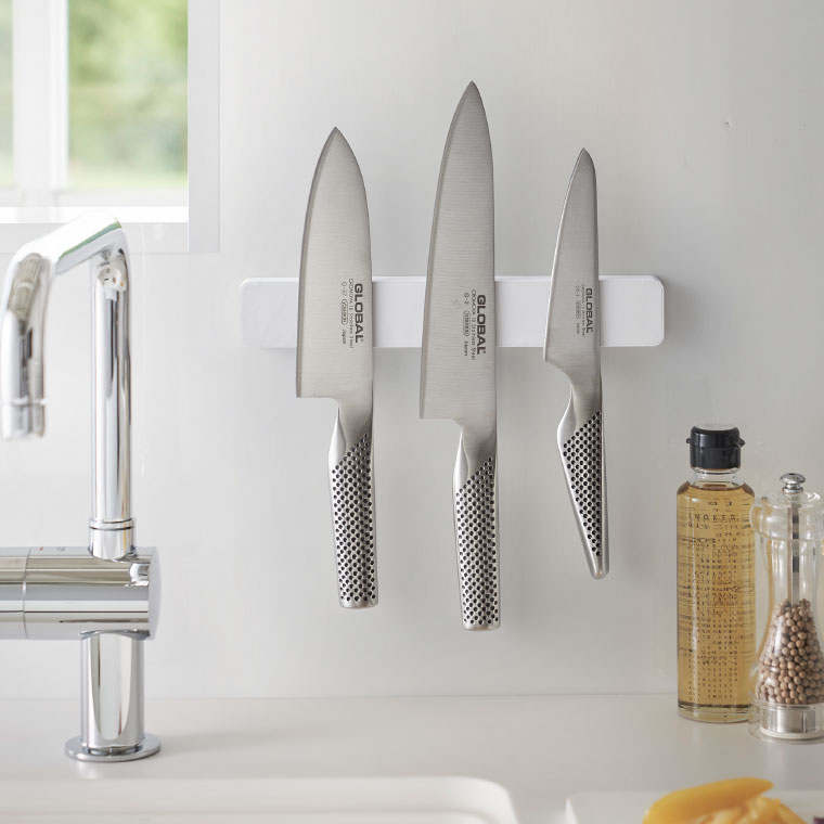 マグネット＆ウォール包丁ホルダー W25 タワー 山崎実業 tower マグネット キッチン ホワイト/ブラック 5199 5200 towerシリーズ