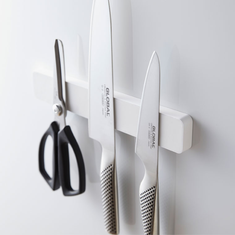 マグネット＆ウォール包丁ホルダー W25 タワー 山崎実業 tower マグネット キッチン ホワイト/ブラック 5199 5200 towerシリーズ