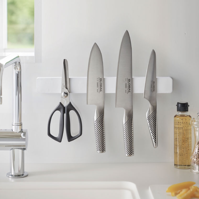 マグネット＆ウォール包丁ホルダー W35 タワー 山崎実業 tower マグネット キッチン ホワイト/ブラック 5201 5202 towerシリーズ