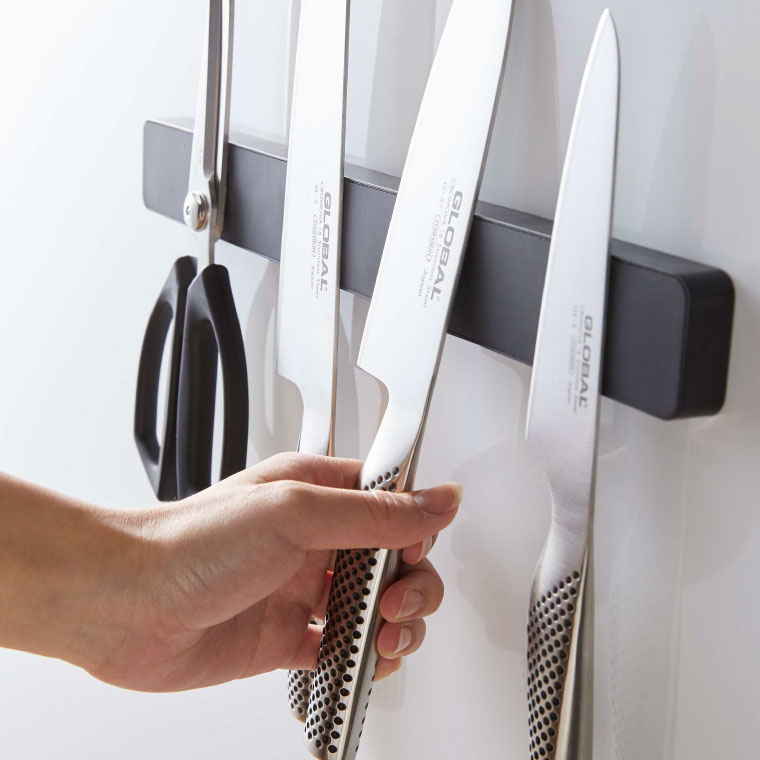 マグネット＆ウォール包丁ホルダー W35 タワー 山崎実業 tower マグネット キッチン ホワイト/ブラック 5201 5202 towerシリーズ